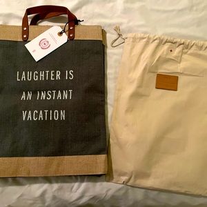 Brand new Apolis market bag in cool grey